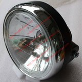 摩托车大灯总成EN125-2A/3天剑YBR125大灯七寸圆灯透明玻璃面罩
