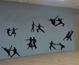 奔放拉丁舞墙贴玻璃橱窗贴舞蹈培训室墙纸儿童房舞蹈人物贴纸贴画