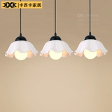 韩式田园美式创意北欧餐厅吊灯三头餐桌餐吊灯现代简约陶瓷灯具