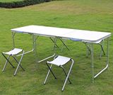 便携式户外折叠桌椅伞广告桌摆摊桌宣传桌加强铝合金野餐桌1.8米
