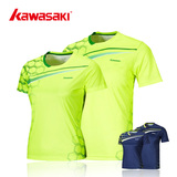 2016春夏新款川崎/Kawasaki羽毛球服装男女款短袖t恤球衣训练服