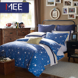 正品梦洁床单式床上用品斜纹纯棉活性印花被套四件套不列颠之星