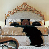 新古典双人床欧式实木雕花金箔1.8米床卧室家具成人婚床时尚大床