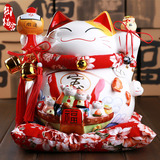 招财猫摆件 特超大号陶瓷日本招财猫储蓄罐 存钱罐 开业创意礼品