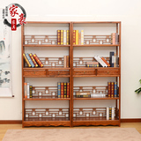 明清仿古 实木家具 榆木四层书架 书柜 中式茶叶架 展示架 多用架