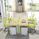长沙办公家具简约四6/4人位屏风组合职员办公桌定制电脑桌写字台