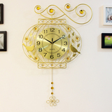 一红现代时尚客厅挂钟中国风时钟创意欧式挂表静音石英钟表装饰