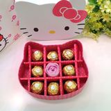 包邮 费列罗威化巧克力8粒装可爱kitty礼盒创意花新奇儿童节礼物