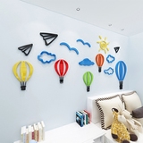 80饰家 热气球亚克力立体墙贴3D贴画卡通图案儿童房卧室墙壁装饰