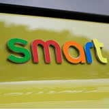 奔驰Smart汽车改装装饰贴纸 尾标字母创意个性改色车贴 多色可选