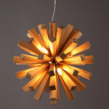 设计师北欧艺术创意实木吊灯简约客厅卧室餐厅工程灯具蒲公英包邮