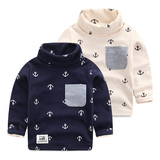 男童加绒加厚卫衣 童装冬装2015新款 儿童T恤外套宝宝高领打底衫
