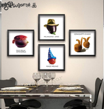 创意水果餐厅装饰画现代简约厨房墙画挂画蔬菜壁画饭厅个性有框画