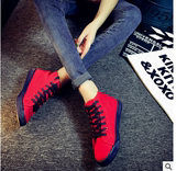 帆布鞋新款热卖韩版潮流时尚板鞋 学院风女鞋 高帮休闲帆布鞋X144