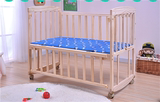 包邮实木儿童松木婴儿宝宝简易组装拼接单双人小床带护栏床垫