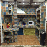 地中海仿古砖五彩厨房卫生间砖欧式复古田园美式150瓷砖