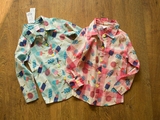 110-160 女童纯棉纱质冰淇淋印花衬衫 中大童薄软打底长袖衬衣