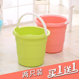 包邮 欧式加厚耐摔桶手提塑料水桶 洗衣桶泡脚洗车桶 家用储水桶