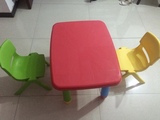 儿童塑料桌椅套装3件套宝宝玩具组合凳小孩子学习幼儿园bb成套家