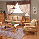 全实木茶色原木田园风组合组装特价全沙发凉椅躺椅客厅原柏木家具