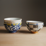 【日本进口 多款式米饭碗集合】釉下彩 富士山 日式花样小碗