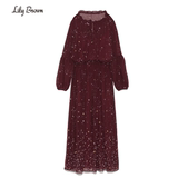 正品代购Lily Brown秋冬新款星星系带连衣裙 LWFO164142