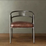 loft美式复古铁艺家具吧台椅酒吧餐椅软座餐桌椅皮垫靠背办公椅子