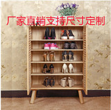 明珠橡木家具 纯实木鞋柜 简约现代白橡木储物柜 斗柜鞋柜 正品