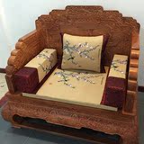 定做高档刺绣中式古典红木家具沙发坐垫抱枕腰枕高档沙发布套