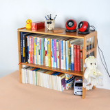 楠竹新款寝室书桌收纳架木质儿童桌上放书架简易桌面置物架小书架