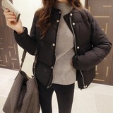 2015冬装新款韩版羽绒棉服加厚圆领棉衣短款外套学生面包服棉袄女