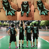 篮球服套装定制diy球衣男女队服篮球球衣训练服印字印号黑薄荷绿