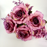 婚庆仿真花艺家居装饰花摆件大玫瑰假花客厅餐桌茶几单支插花绢花