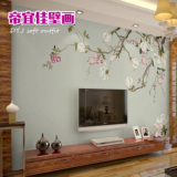 帝宜佳工厂3d电视背景墙纸壁纸客厅卧室大型壁画中式花鸟玉兰花卉
