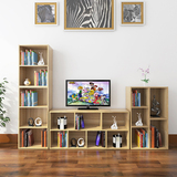 简约格子柜书柜自由组合书架简约现代收纳储物柜电视柜小木质柜子