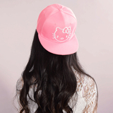 韩版可爱粉色HelloKitty帽子男女夏天棒球帽平沿帽嘻哈帽鸭舌帽潮