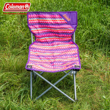 Coleman/科勒曼户外折叠椅便携沙滩椅露营钓鱼椅靠背彩纹单人椅