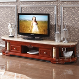特价大理石电视柜 欧式弧形白色 茶几组合实木 简约 整装客厅地柜
