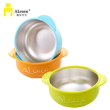 英国ALcoco/爱伦可可儿童防烫不锈钢碗婴幼儿专用餐具