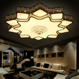 水晶灯方圆形 时尚现代客厅灯 LED遥控吸顶灯 特色大气灯具卧室灯