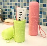 日韩家居旅行牙具水杯创意旅游牙刷牙膏收纳杯糖果色刷牙杯洗漱盒