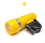 骑行装备配件 5LED闪灯夜间便携手电筒自行车前灯 带灯架警示灯
