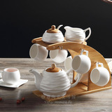 欧式茶具咖啡杯套装咖啡具杯子英式下午茶茶具整套陶瓷杯具带杯架