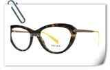 美国代购直邮 PRADA普拉达近视框架眼镜架女猫眼VPR 08R棕2AU 101