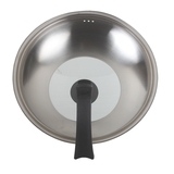 玻璃组合锅盖苏泊尔爱仕达通用可视不锈钢锅盖铁锅盖可立式把手盖