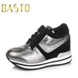 BASTO/百思图秋季圆头系带内增高专柜同款女单鞋女鞋TI323CM5