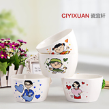 卡通方碗4.8元1个 四口之家韩式创意可爱儿童餐具碗盘勺碗碟特价