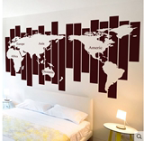 家居客厅卧室学校教室创意世界地图公司企业文化办公室墙贴壁纸画