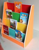 幼儿园书柜 儿童图书柜 彩色木质 防火板书架 玩具收纳架