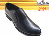 [喜来登男鞋]  新款 专柜正品 头层牛皮正装商务皮鞋黑色524032